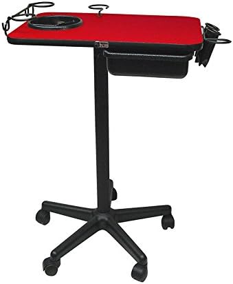 KAYLINE FT6-310 Mobile Salon Styling Station In (Lipstick Red) - Freedom Service Tray + FREE YS ParK Chignon Clips ($13 value)