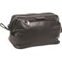 Derek Alexander Leather Top Zip Toiletry Kit - Black