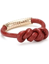 by boe Moroccan Red Leather Knot Ring, Size 7.5