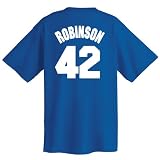 Jackie Robinson Los Angeles Dodgers Cooperstown Name and Number Tee