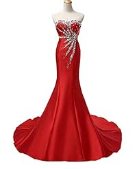 Sweetheart Mermaid Lace Beaded Evening Dress  with a Chapel Train 