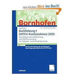 Buchf�hrung 1, DATEV-Kontenrahmen 2003, Lehrbuch, EURO