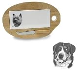Wooden Cheese Board with Tile Insert featuring the Greater Swiss Mountain Dog (12.75 inches)