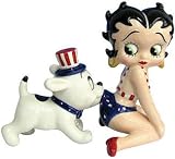 Betty Boop Betty and Pudgy USA Salt & Pepper Shaker Set