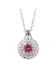 Carlo Bianca Pink 925 Sterling Silver Pendant Made With Swarovski Zirconia