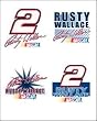 Rusty Wallace Temporary Tattoos - SET OF 6 - Sports Merchandise