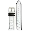 Watch Band Sport Design White Black Genuine Leather 18 millimeter Tech Swiss Watch Band Sport Design White Black Genuine Leather 18 millimeter Tech Swiss