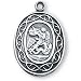 Sterling Silver Crown of Thorns St Michael Medal and 18-inch Chain