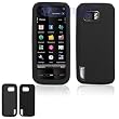 Black Solid Silicone Skin Cover Case Cell Phone Protector for Nokia XpressMusic 5800