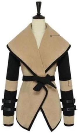 Turn-down Collar Lapel Belted Jacket Coat
