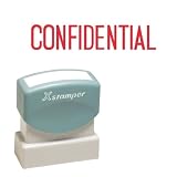 Xstamper(R) One-Color Title Stamp, Pre-Inked, Confidential, Red