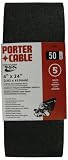 Porter-Cable 53392 4-Inch x 24-Inch 50 Grit Black Belt Premium Sanding Belts - 5 Pack