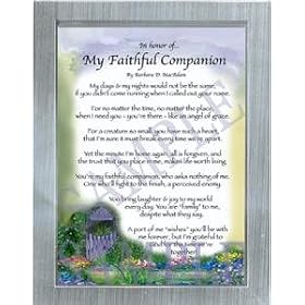 In honor of... My Faithful Companion Pet Prayer in 5x7 Brushed Silver Frame