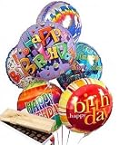 Half Dozen Mylar Balloon Bouquet with Chocolates, Birthday - B000MD64E6