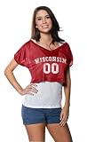Wisconsin Badgers Women's Cropped Top Mesh Jersey