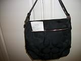 41DCJ%2B8Z9eL. SL160  Authentic Coach Signature 24CM Zip Duffle Hobo Bag 15067 Black