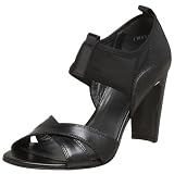 Stuart Weitzman Women's Uptown Stretch Sandal,Black Gauze Stretch,8
M US