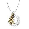 Sterling Silver "Make your wish follow your dreams, there wouldn't be a heaven full of stars if we were all meant to wish on the same one" w/ Gold Overlay Stars Reversible Pendant, 18"