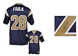 Marshall Faulk Autographed Jersey - St. Louis Rams, Reebok Authentic Navy - Autographed NFL Jerseys