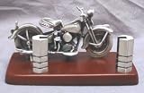 5 L × 2 H Antique Motorcycle w/Business Card Holder on Petralite Base