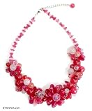 Rose quartz choker, 'Sweet Spirit' 2 W 16.3 L