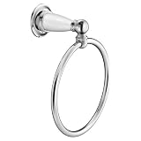 Creative Specialties DN8686WCH Chrome / White Parkview Contemporary Towel Ring from the Parkview Collection DN8686