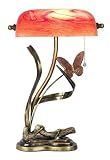 Review Dale Tiffany  / Dale Tiffany Favrile Orange Banker's Lamp