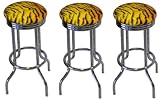 Review The Furniture Cove  / 3 Tiger Print Specialty Barstools Set