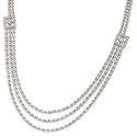 Triple Strand Diamond Necklace w/ Stations 7.40cttw
