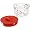 image Pyrex Prepware 8-Cup Measuring Cup, Clear with Red Lid and Measurements