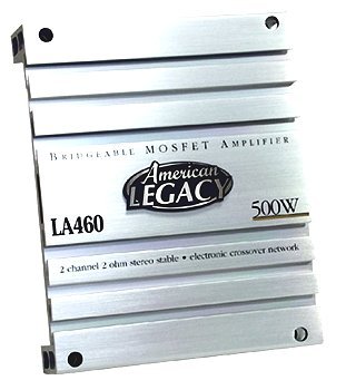 LEGACY LA460 500 Watt 2 Channel Car Amp/Amplifier