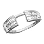 14K White Gold 1/3 ct. Baguette Cut Diamond Wrap