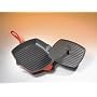 Le Creuset Enameled Cast-Iron Panini Press and Skillet Grill, Red