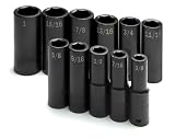 SK Hand Tools 4041 11-Piece 1/2-Inch Drive 6 Point Deep Fractional Impact Socket Set