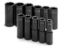 SK Hand Tools 4041 11-Piece 1/2-Inch Drive 6 Point Deep Fractional Impact Socket Set
