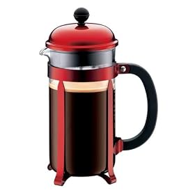 Bodum Chambord 34oz Original French Press 8 Cup Coffee Maker - Red