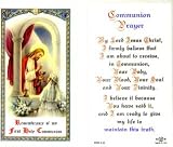 First Communion - Girl with Jesus Holy Card (800-131) - 10 pack