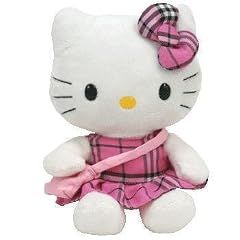 Hello Kitty Tartan Plaid Pl�schfigur, 15cm