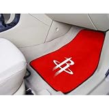 Houston Rockets NBA 2-Piece Printed Carpet Car Mats (18x27)