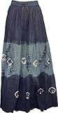 SKIRT - COTTON TIE-DYE BLUE W/BELLS MD