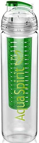 SALE LAST UNITS - Aqua Spirit Fruit Infuser Water Bottle, Make Fruit Flavored Water, Sport Water Bottle (27 Oz) Tritan Clear Plastic (Multiple Colors)