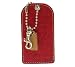 Coach Leather Luggage Tag Signature Embossed Red Leather