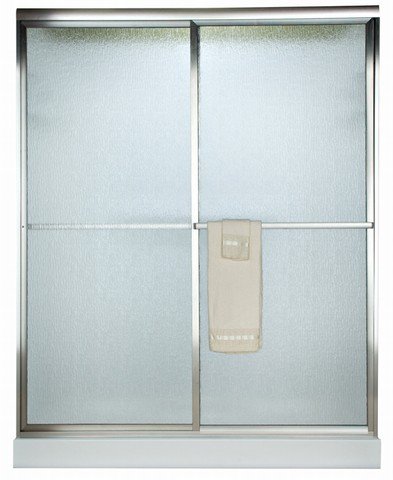 American Standard AM00.729416.238 Nickel Prestige Prestige Framed Frosted Calla Lily Glass By-Pass S