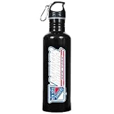 NHL New York Rangers Black Stainless Steel Water Bottle