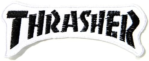 THRASHER Skate Skateboard Logo Jacket Patch Sew Iron on Embroidered Symbol Badge Cloth Sign By Prinya Shop