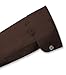 Biagio Men's 100% Cotton Solid Chocolate Brown Dress Shirt w/Convertible Cuffs