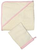 Tadpoles Organic Waffle Terry Hooded Towel and Mitt Set - Pink
