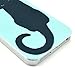 Cute funny Picture Hard Back Case Cover Skin For Apple iPhone5 5G 5S -Light blue with black cat(Package includes: 1 X Screen Protector and Stylus Pen image