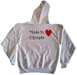 MADE IN OLYMPIA - City-series - Light Grey Hooded Sweatshirt / Hoodie - size Large