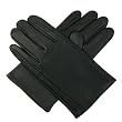 Luxury Lane Men's Cashmere Lined Goatskin Leather Gloves